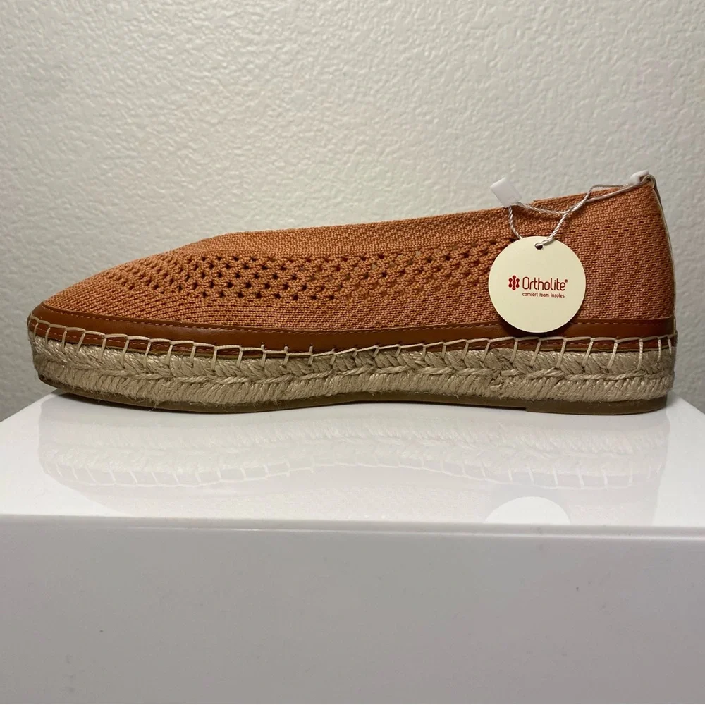NWB Lucky Brand Women's Orena Knit Corange Espadrille Platform Flats Size 7